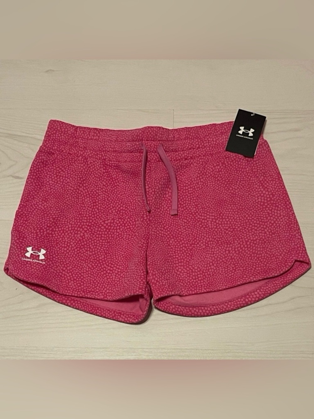 Under Armour Hot Pink Microdot Girls' Athletic Shorts